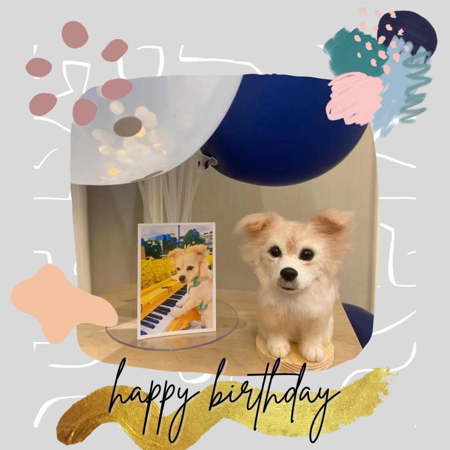 羊毛フェルト ミニチュア マスコット ふわふわ羊毛で作る 手作り ハンドメイド メモリアルグッズ 犬 猫 ペット 車載用【写真から作る】オーダーメイド承り中 羊毛フェルト ミニチュア マスコット ふわふわ羊毛で作る 手作り メモリアルグッズ 犬 猫