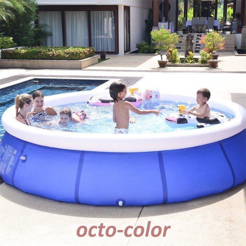 10分設置！大型戸外 キャンプ ビニールプール 家庭用プール new 簡易式プール 網状蝶式プール 360X76cm 水あそび レジャープール 四季通用 