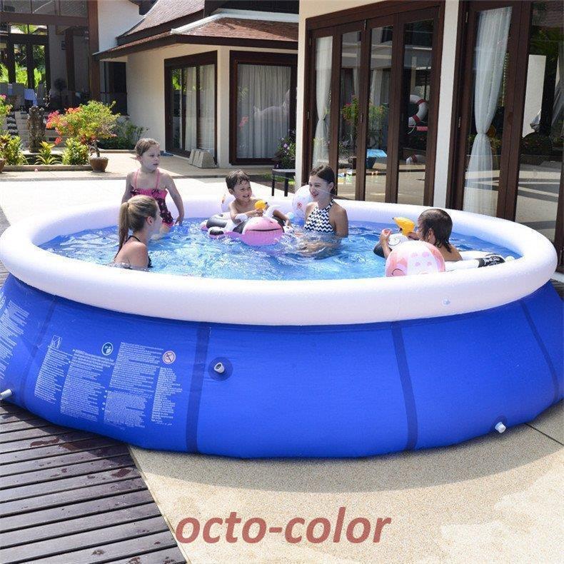 10分設置！大型戸外 キャンプ ビニールプール 家庭用プール new 簡易式プール 網状蝶式プール 360X76cm 水あそび レジャープール 四季通用 