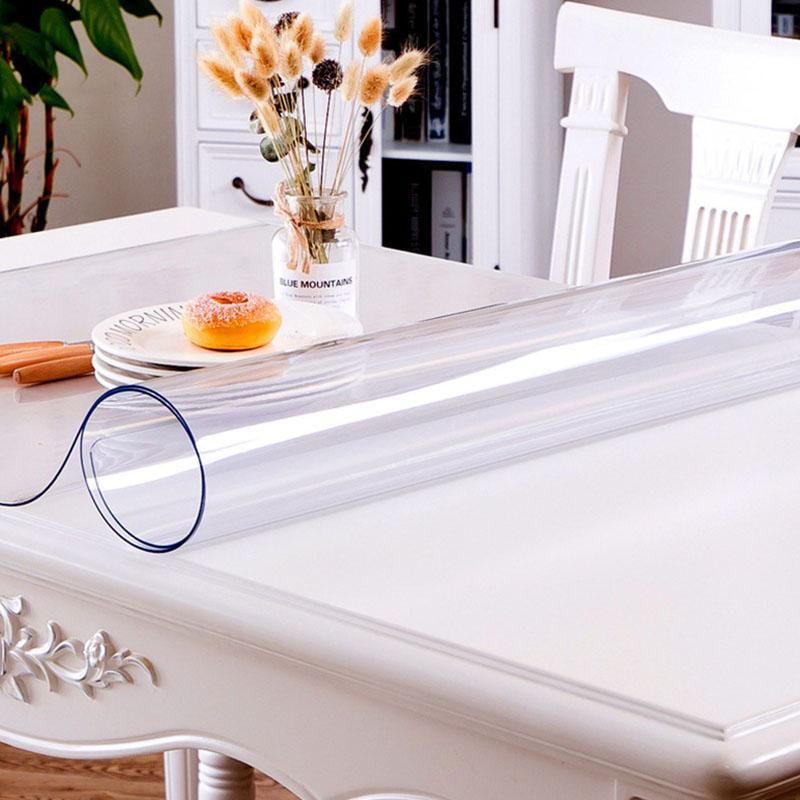 テーブルクロス 透明 クリア テーブルマット たくみ 厚さ1.5mm 耐摩耗性 撥水 拭ける 正・長方形タイプ PVC デスクマット 食卓 ダイニング