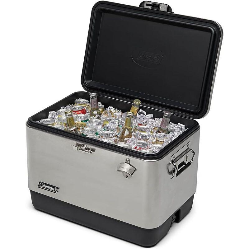 コールマン(Coleman) 54QTステンレススチールベルトクーラー(シルバー) 2159596 Coleman 54QTステンレススチールベルトクーラー シルバー