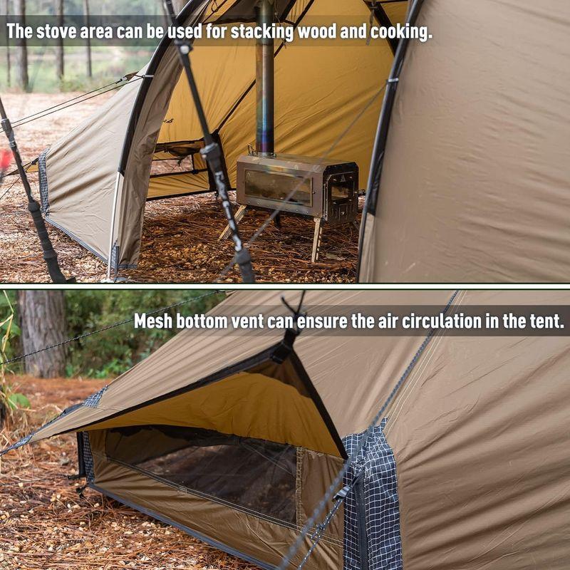 POMOLY Locomotive 20 煙突穴付き キャンプ用ホットテント Locomotive 煙突穴付き キャンプ用ホットテント