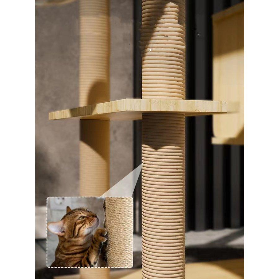 キャットタワー 据え置き 大型猫 中型 大型 ハンモック付 おもちゃ 運動不足 安定 頑丈 ねこ 爪とぎ 爪研ぎ 多頭飼い 麻紐 子猫 シニア 省スペース Point キャットタワー