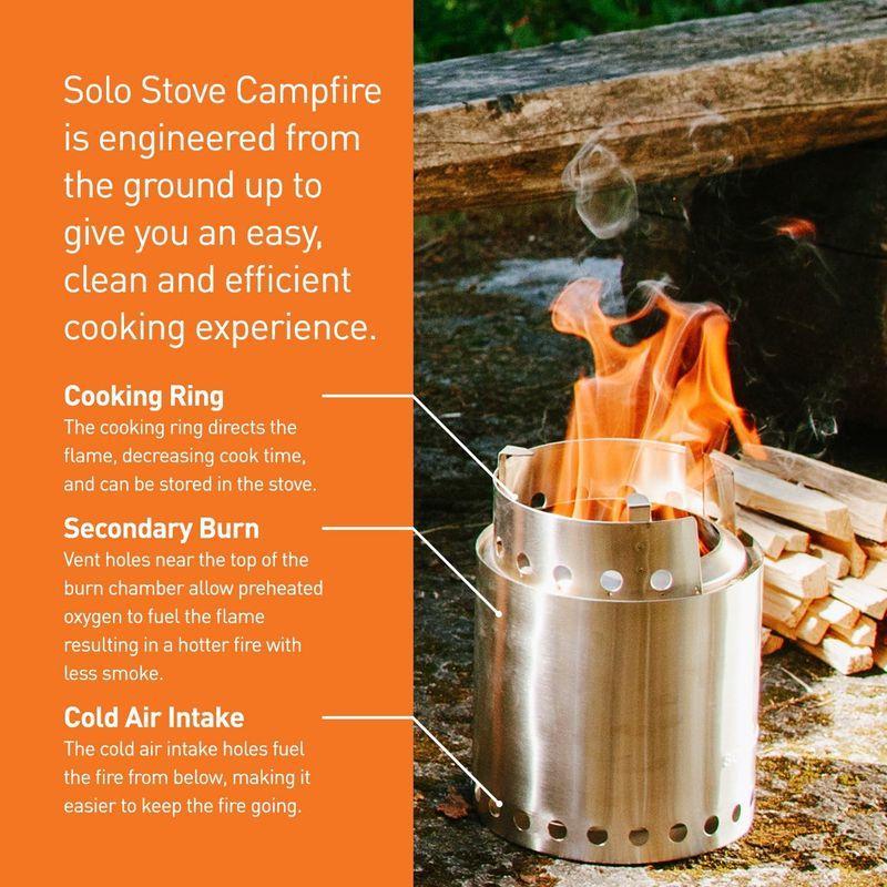 Solo Stove ソロストーブキャンプファイヤー＋２ポットセットコンボ日本正規品 サイズ 5cm ソロストーブ Stove ソロストーブキャンプファイヤー＋２ポットセットコンボ日本正規品 　 2ポットセット 3L 5L 直径 幅 重量 ステンレススチール