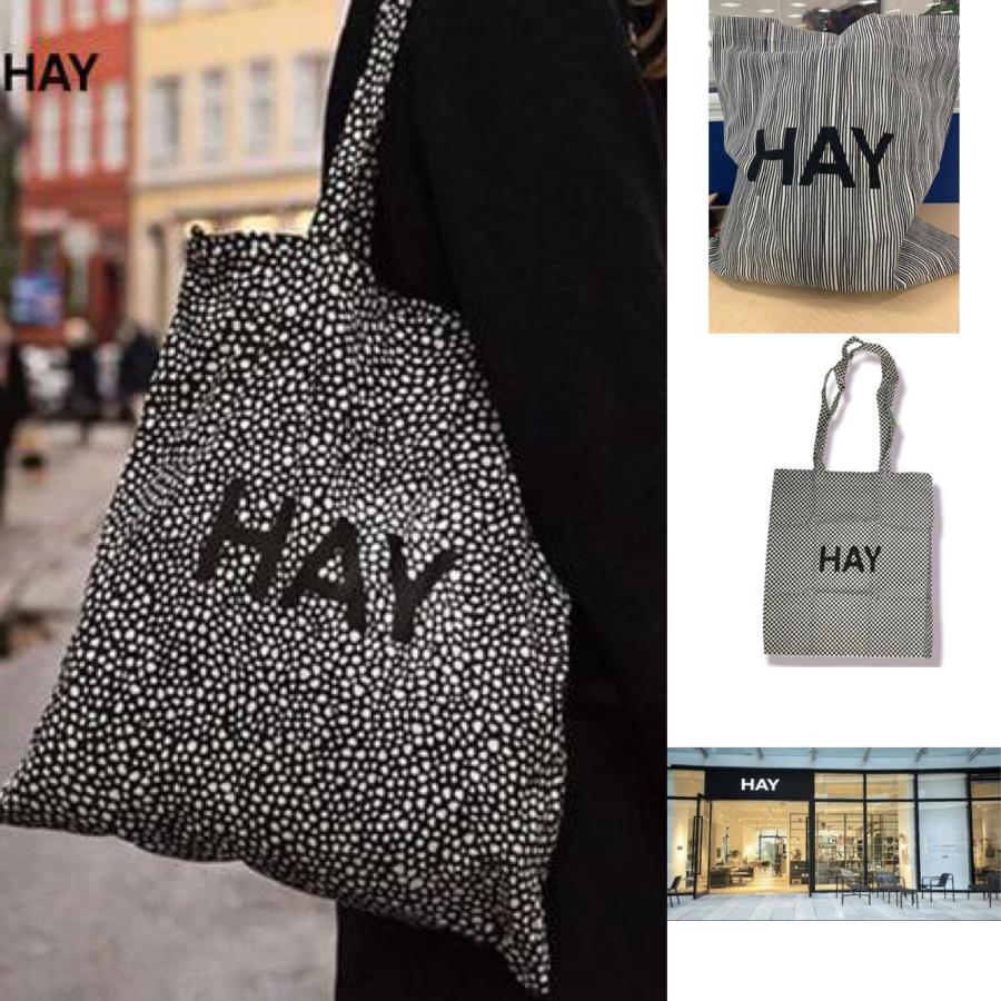 新品未使用　エコバッグ　茶ストライプ HAY TOKYO ストライプ エコバッグ