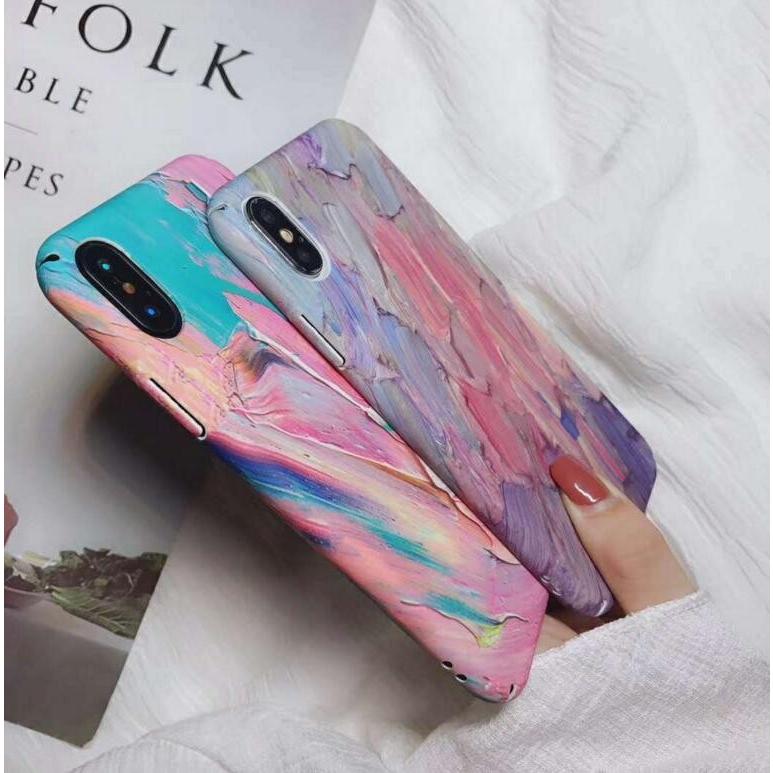 【一回のご注文で1点まで】[即納]韓国流行iPhoneケース  全機種対応 iPhoneX iPhone8 油絵 ペンキ iPhonXRおしゃれ スマホケース 人気アイフォンケース |  | 01