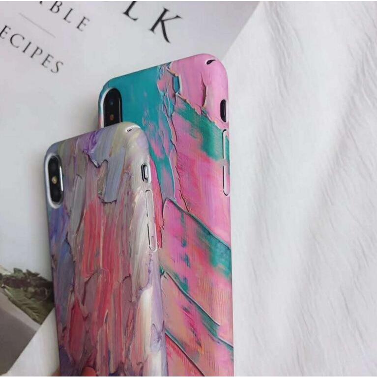 【一回のご注文で1点まで】[即納]韓国流行iPhoneケース  全機種対応 iPhoneX iPhone8 油絵 ペンキ iPhonXRおしゃれ スマホケース 人気アイフォンケース |  | 06