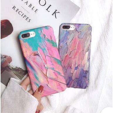【一回のご注文で1点まで】[即納]韓国流行iPhoneケース  全機種対応 iPhoneX iPhone8 油絵 ペンキ iPhonXRおしゃれ スマホケース 人気アイフォンケース |  | 07