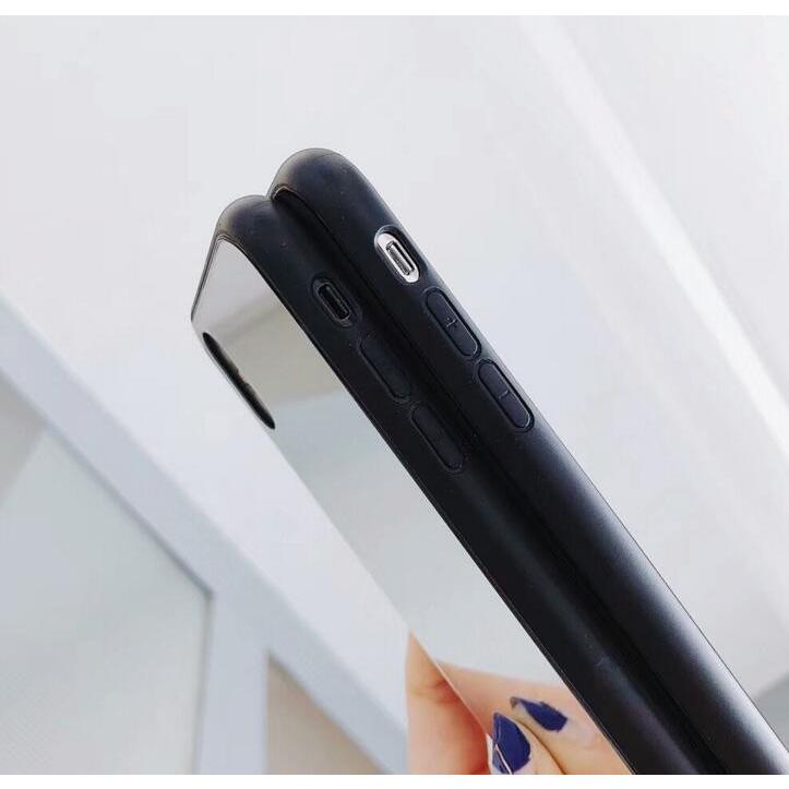 【一回のご注文で1点まで】韓国アイフォンケース iPhoneケース  ミラー 鏡面加工 光沢 ブラック iPhoneX iPhone8 iPhone7  高級 スマホ 人気 |  | 06