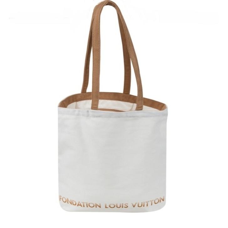 【ギフト不可・正規品】フォンダシオン ルイヴィトン 内ポケット付 キャンバス トートバッグ 2色展開 Fondation Louis Vuitton  パリ 美術館限定 かばん バッグ