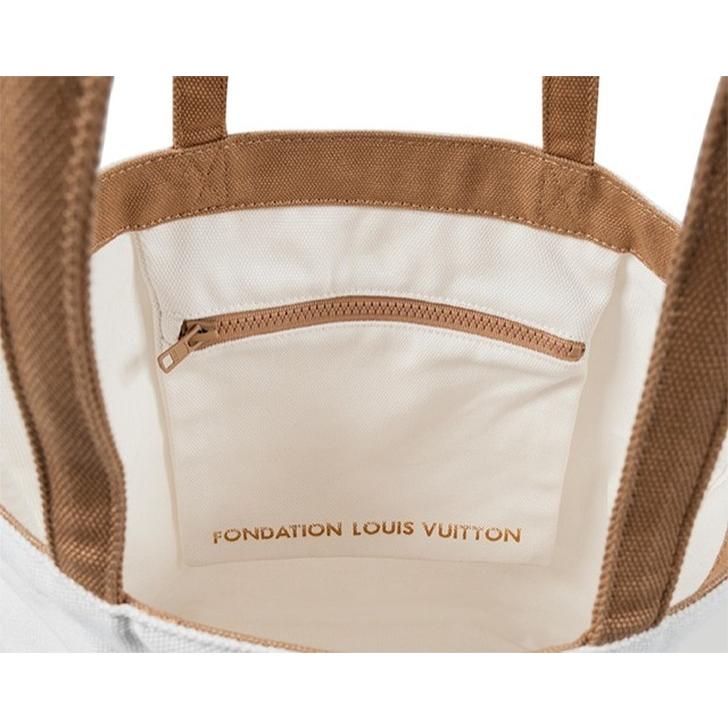 【ギフト不可・正規品】フォンダシオン ルイヴィトン 内ポケット付 キャンバス トートバッグ 2色展開 Fondation Louis Vuitton  パリ 美術館限定 かばん バッグ