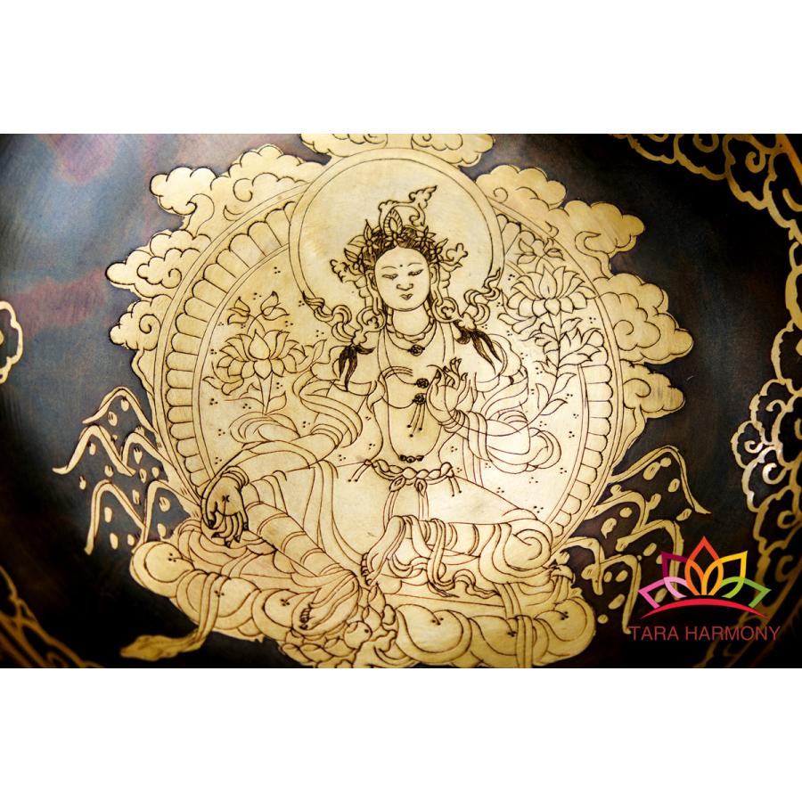 シンギングボウル 24cm グリーンターラ菩薩（美音