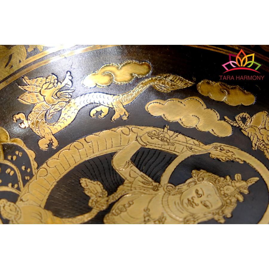 シンギングボウル 22cm 文殊菩薩【285Hz，396Hz，417Hz検出 