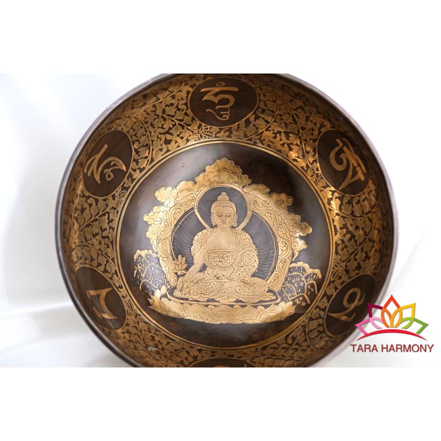 2025 no16 仏教の神タラの金属製ボウル シンギングボウル　23cm 2025 no16 仏教の神タラの金属製ボウル シンギングボウル 23cm