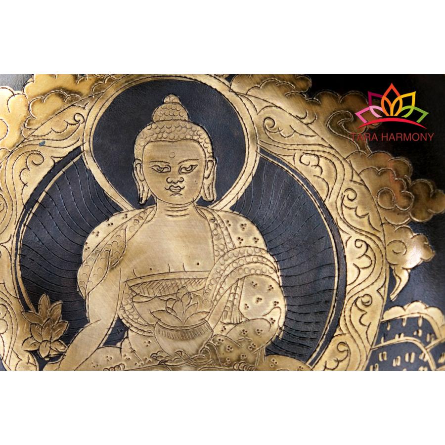 2025 no16 仏教の神タラの金属製ボウル シンギングボウル　23cm 2025 no16 仏教の神タラの金属製ボウル シンギングボウル 23cm