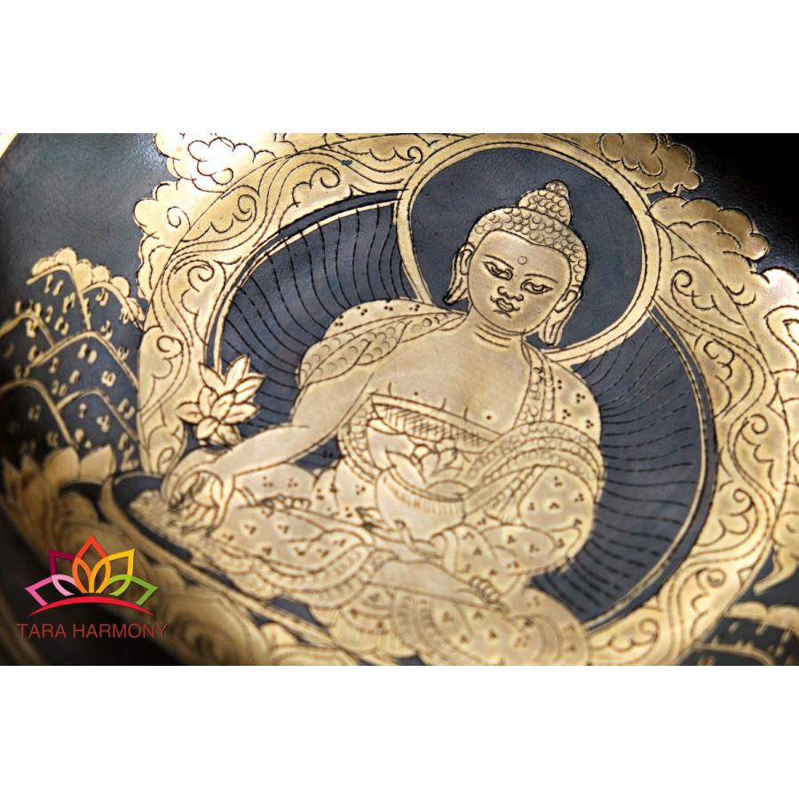 ヨガ用シンギングボウル シンギングボウル 23cm 【薬師如来】（超美音）852Hz検出