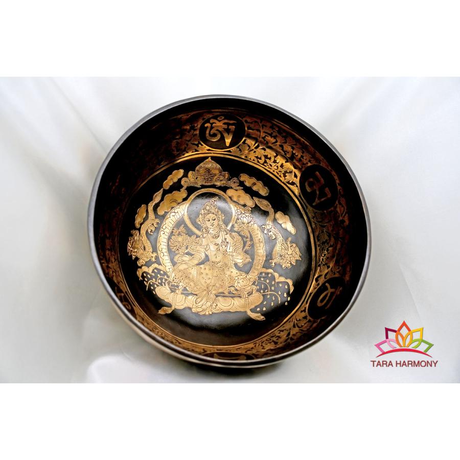 シンギングボウル 21cm グリーンターラ菩薩（超美音） ソルフェジオ