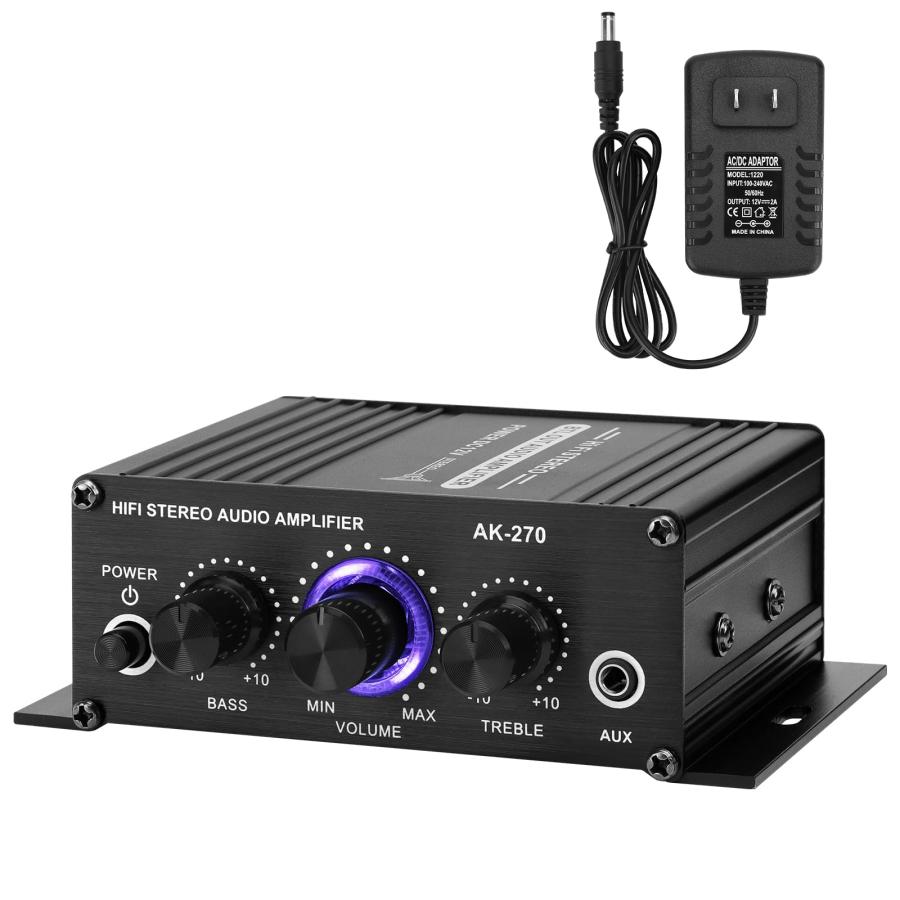 パワーアンプ Hifi ステレオ 2.0 チャンネル 2X20W オーディオアンプ