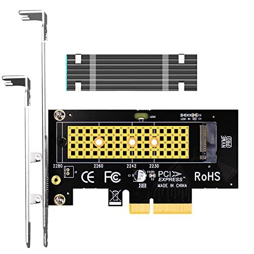 GLOTRENDS M.2 PCIe NVMe 4.0/3.0 変換アダプター、M.2ヒートシンク