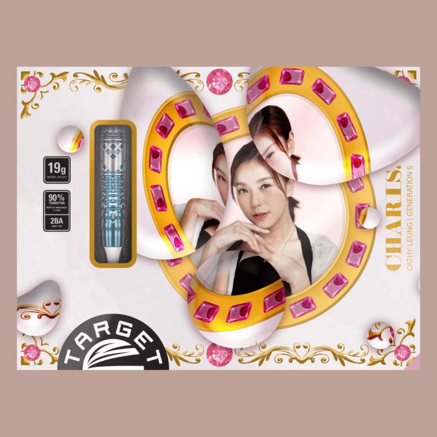 TARGET CHARIS G5 90% 19G 2BA CATHY LEUNG モデル（カリス ファイブ キャシーリョン 梁雨恩モデル）タングステン ソフトチップ ダーツ ターゲットの画像