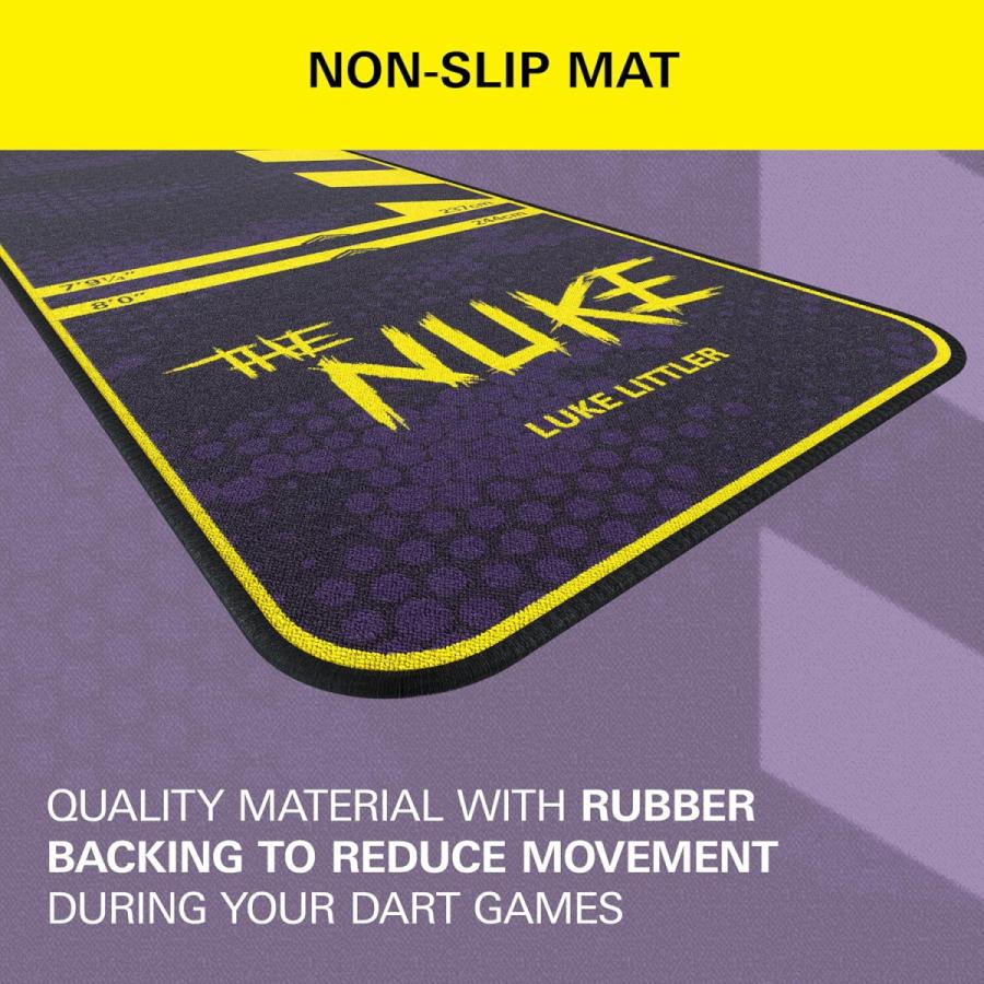 TARGET LUKE 'THE NUKE' LITTLER DART MAT（ターゲット ルーク リトラー ニューク ダーツマット スローマット） スティール ソフトダーツ両用 家投げ 家庭用の画像