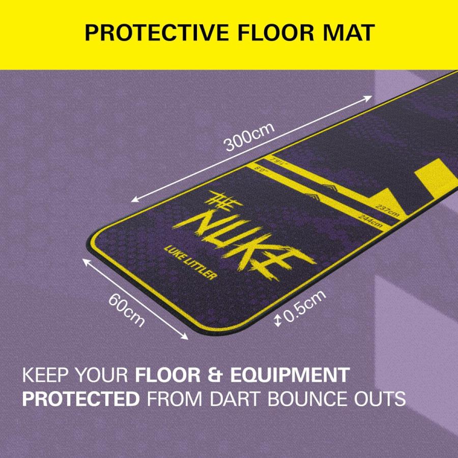 TARGET LUKE 'THE NUKE' LITTLER DART MAT（ターゲット ルーク リトラー ニューク ダーツマット スローマット） スティール ソフトダーツ両用 家投げ 家庭用の画像