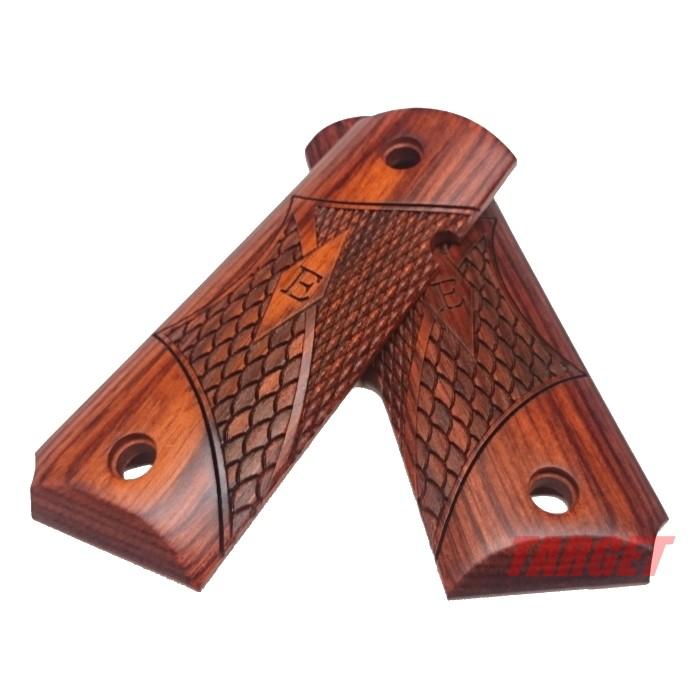Altamont GM-1911 木製グリップ メダル付き ☆アルタモント 1911 フルサイズ用 木製グリップ パネル ダイヤ