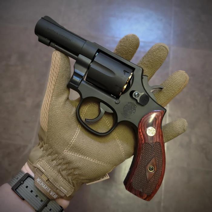 ☆アルタモント S&W Kフレーム ラウンドバット用 木製グリップ