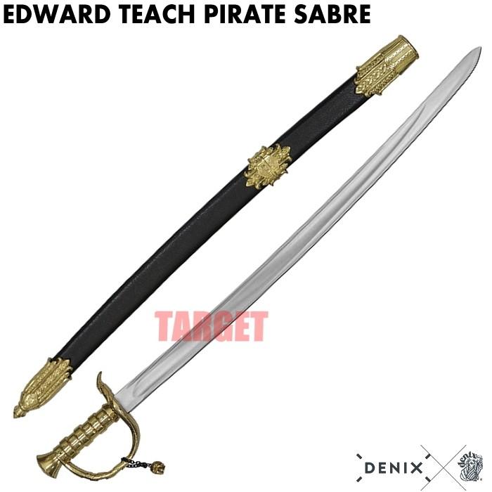 Denix 海賊サーベル エドワード ティーチモデル ゴールド 4195 デニックス ブラック ベアード 黒ひげ サッチ イングランド 模造刀剣 Dnx 4195 エアガン 自衛隊用品target 通販 Yahoo ショッピング