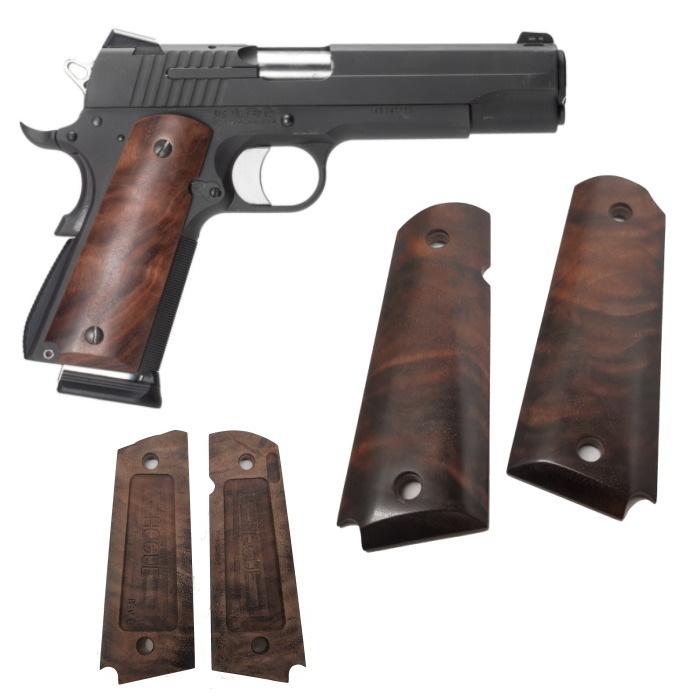 1911 ガバメント フルサイズ シューティング仕様 高級 木製グリップ HOGUE 1911シリーズ用 木製グリップ スムース ウォールナットバール