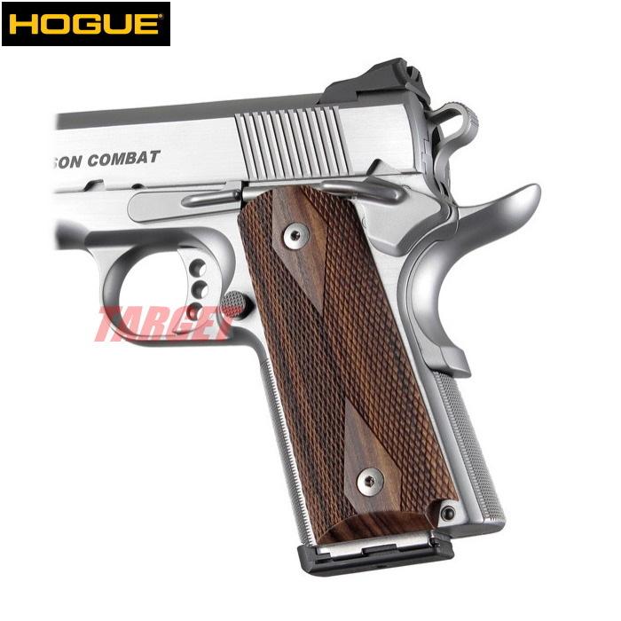 HOGUE 1911 コンパクト用 木製グリップ ダイヤチェッカー パネル パー