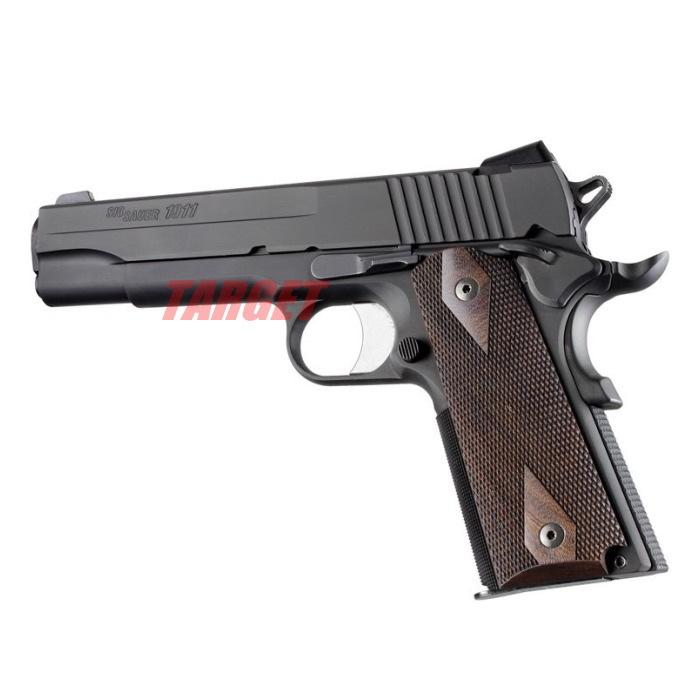 ☆HOGUE 1911シリーズ用 木製グリップ ダイヤチェッカー パネル パー