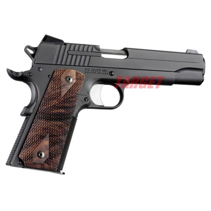 HOGUE 1911シリーズ用 木製グリップ ダイヤチェッカー パネル