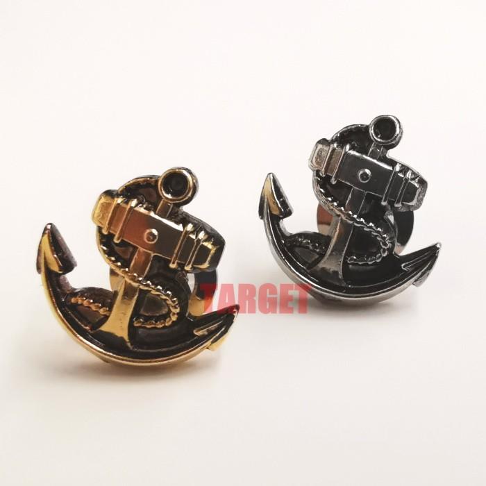 アンティークピンバッヂ クロス 剣 西洋紋章 ピンバッジ ブロンズ 2個セット 1.5cmX1.6cm DM便