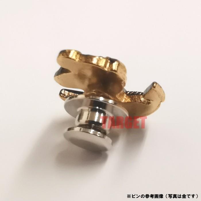 ピンバッジ 海上自衛隊 イカリマーク イブシ仕上げ 18mm 金/銀 （海自