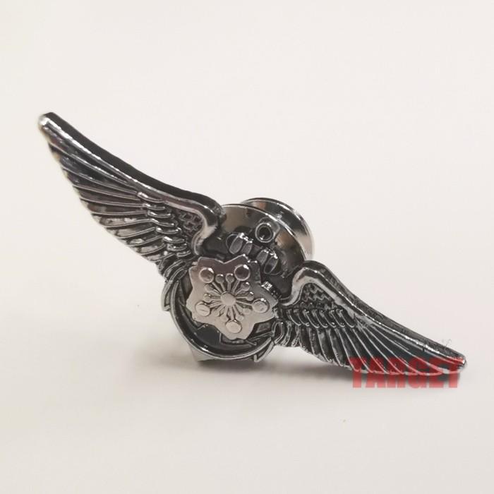 ピンバッジ 海上自衛隊 航空徽章 イブシ仕上げ 32mm 金/銀