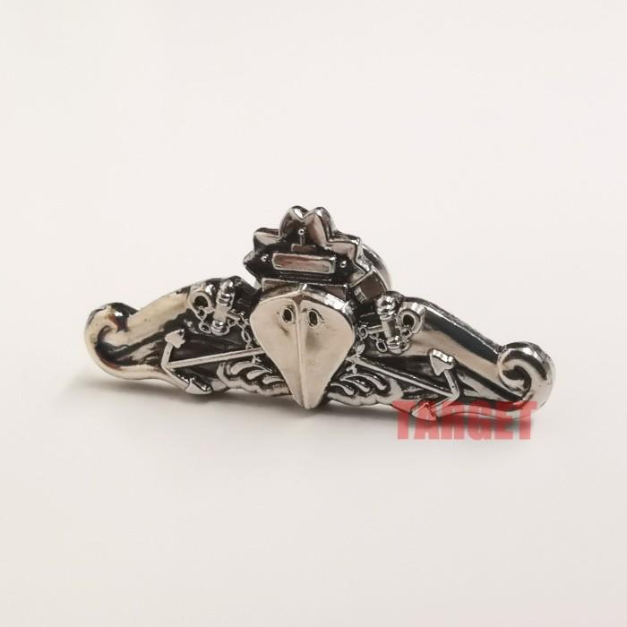 金工ピンバッジ ピンバッジ 水上艦艇徽章 イブシ仕上げ 32mm 金/銀 （海上自衛隊