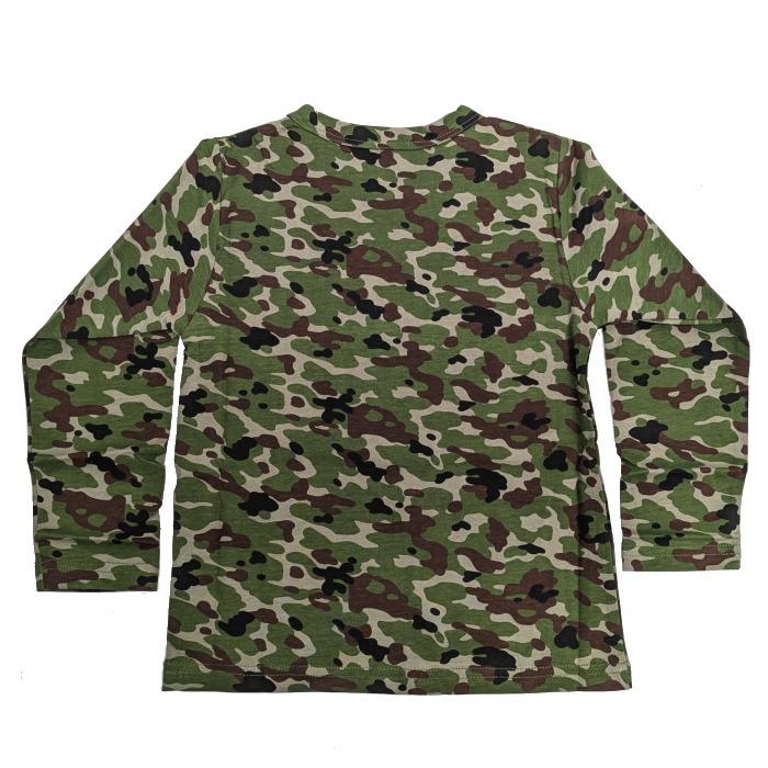 ☆陸上自衛隊 迷彩 キッズ Tシャツ 長袖 クルーネック 110cm