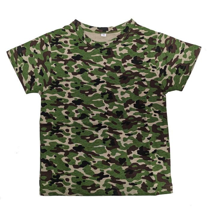 ☆陸上自衛隊 迷彩 キッズ Tシャツ 半袖 クルーネック 110cm / 130cm
