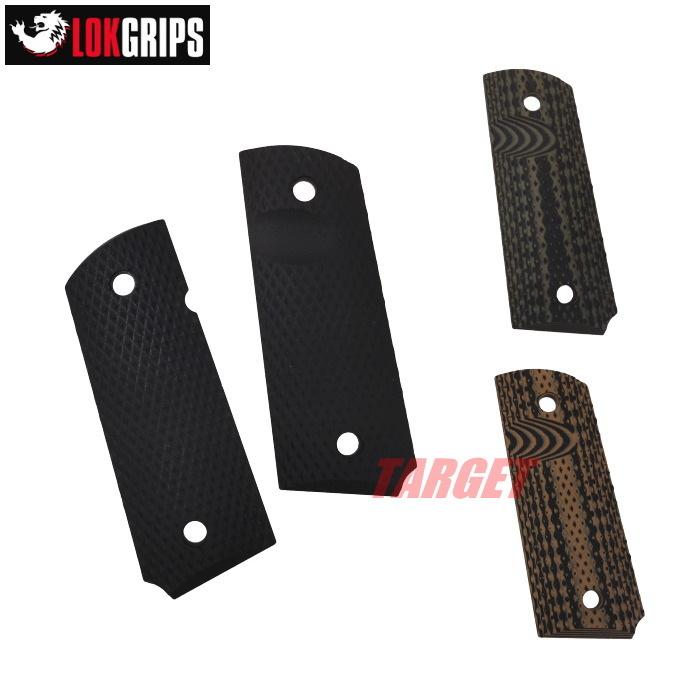 LOKGRIPS 1911コンパクト用 G10製グリップ Roughnecks 3カラー (ロック