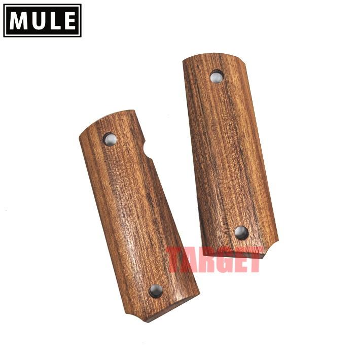 ☆MULE 1911 ガバメント用 木製グリップ ムテニエ スムース メダリオン