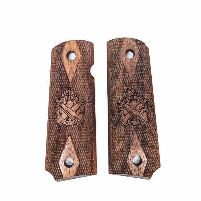 ☆MULE 1911 ガバメント用 木製グリップ ウォルナット ダイヤ ☆MULE 1911 ガバメント用 木製グリップ ウォルナット ダイヤ