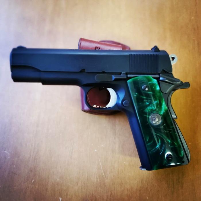 ☆パックマイヤー 1911 フルサイズ用 カスタムパールグリップ スムース