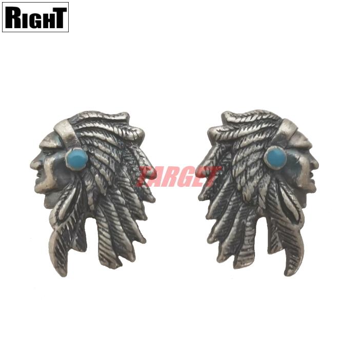 RIGHT オリジナルコンチョ インディアン ネジ式 17mm×12mm 2個セット