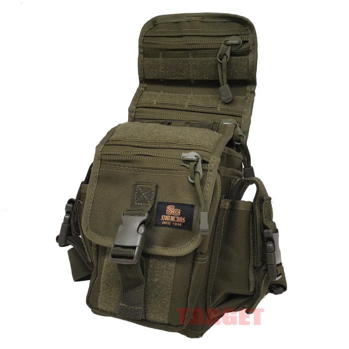 自衛隊 レッグバッグ MOLEシステム対応 OD/ブラック（陸自 海自 空自