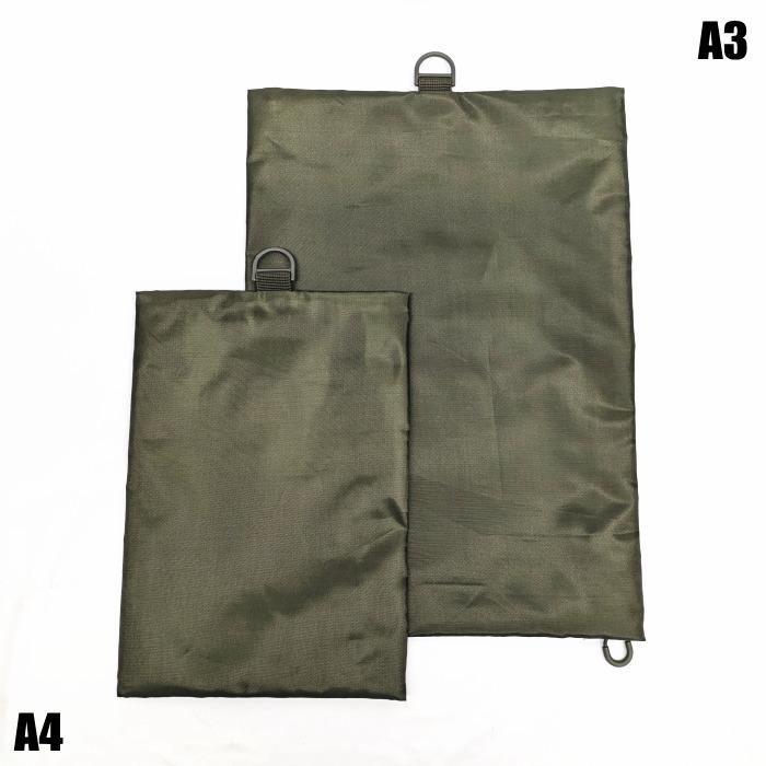 ☆PX品 自衛隊 ミリタリーカラー ジッパーポーチ A4 OD（ストーム