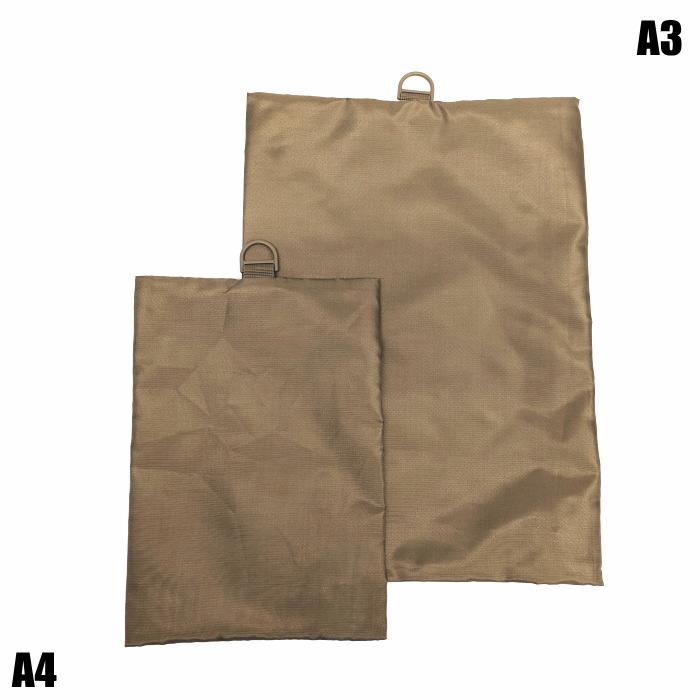 ☆PX品 自衛隊 ミリタリーカラー ジッパーポーチ A3 TAN（ストーム