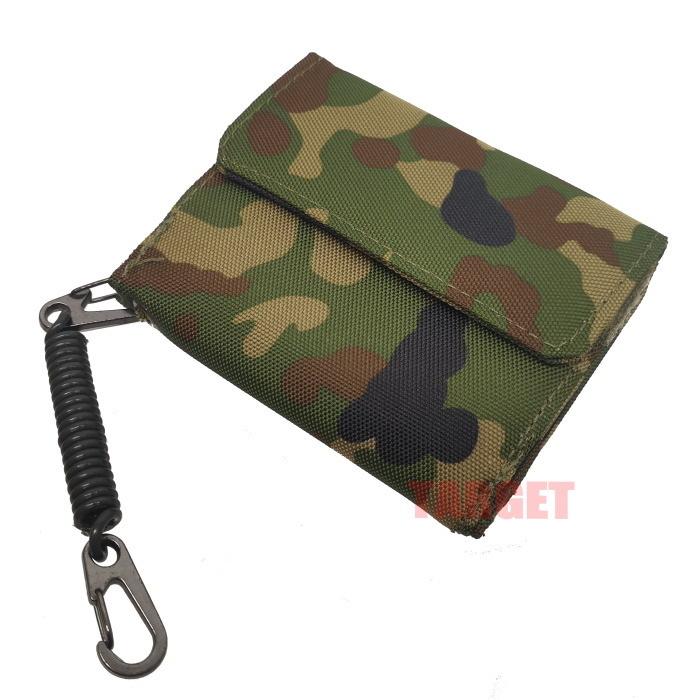 自衛隊 迷彩 二つ折り財布 マジックテープタイプ 小銭入れ/コイルキー