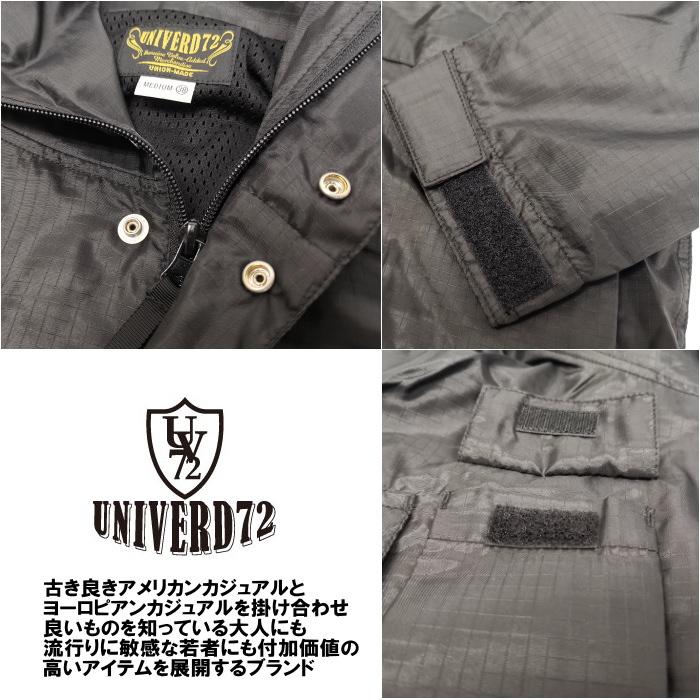 67%OFF】UNIVERD72 マウンテンパーカー リップストップ ブラック 