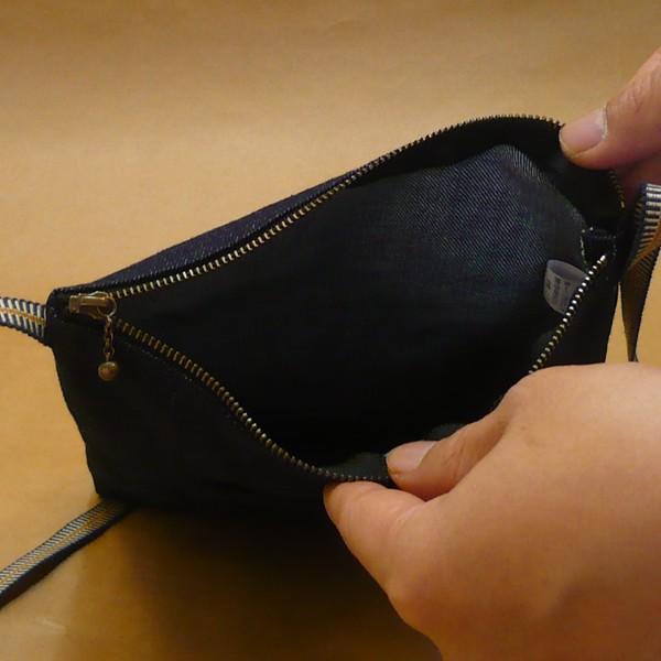 ショルダーバッグ 倉敷デニム製 真田紐デニムショルダーポーチ「鯰